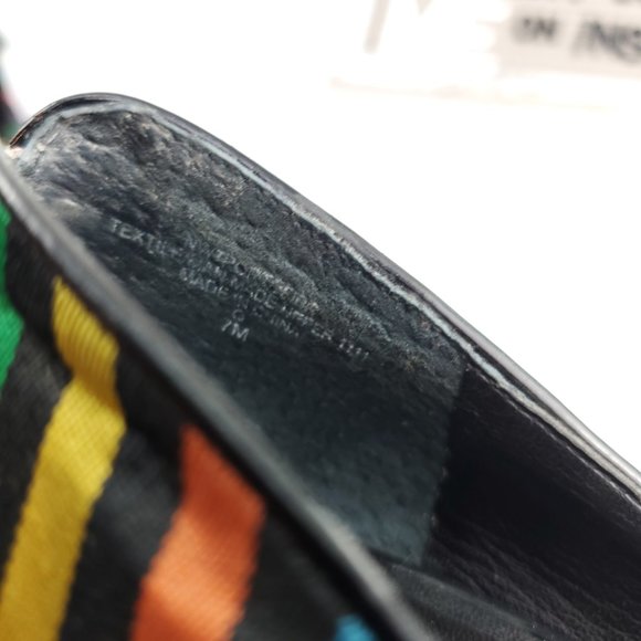 Nine West Womens Multicolor Striped Rainbow Peep Toe Pump Stiletto Heels… - Picture 7 of 11